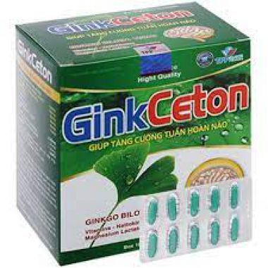 GinkCeton giúp tăng cường tuần hoàn não hộp 100 viên