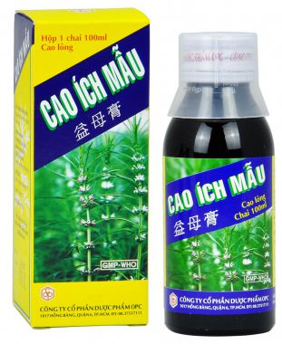 Cao lỏng Cao Ích Mẫu trị kinh nguyệt không đều, đau bụng kinh chai 180ml