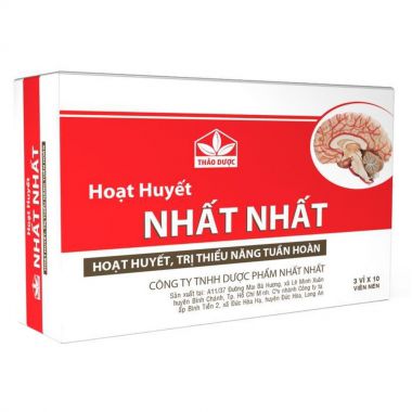 Hoạt Huyết Nhất Nhất phòng và trị thiểu năng tuần hoàn não (3 vỉ x 10 viên)