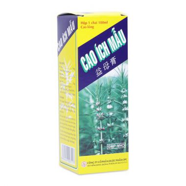 Cao lỏng Cao Ích Mẫu trị kinh nguyệt không đều, đau bụng kinh chai 180ml