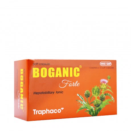 Boganic Forte hỗ trợ trị bệnh lý gan mật, mỡ máu (5 vỉ x 10 viên)