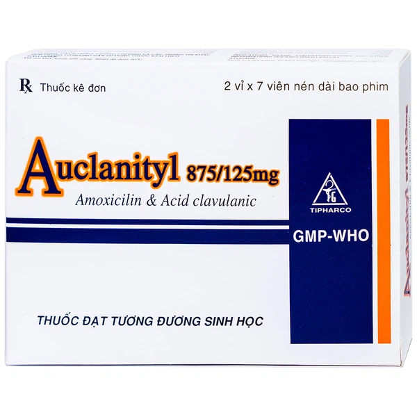 Thuốc Auclanityl Tipharco điều trị các bệnh nhiễm khuẩn (2 vỉ x 7 viên)