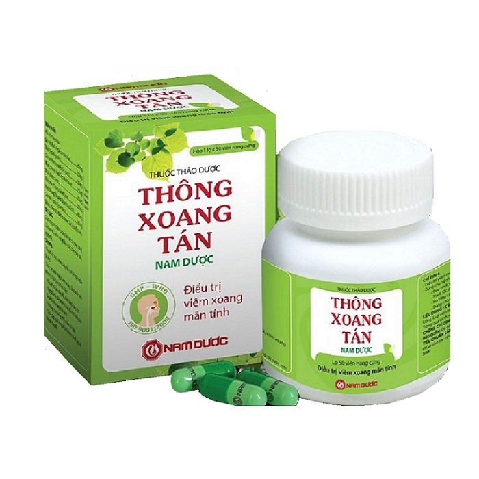 Thông Xoang Tán Nam Dược trị viêm mũi, viêm xoang lọ 50 viên