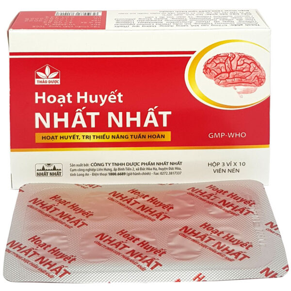 Hoạt Huyết Nhất Nhất phòng và trị thiểu năng tuần hoàn não (3 vỉ x 10 viên)