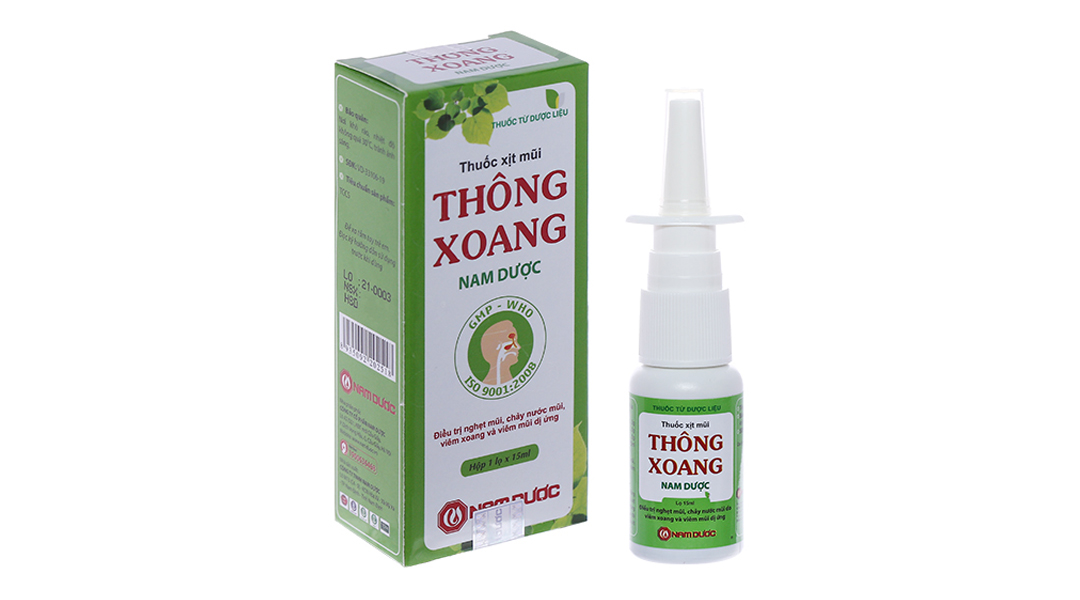 Thuốc xịt mũi Thông Xoang Nam Dược trị viêm mũi, viêm xoang chai 15ml